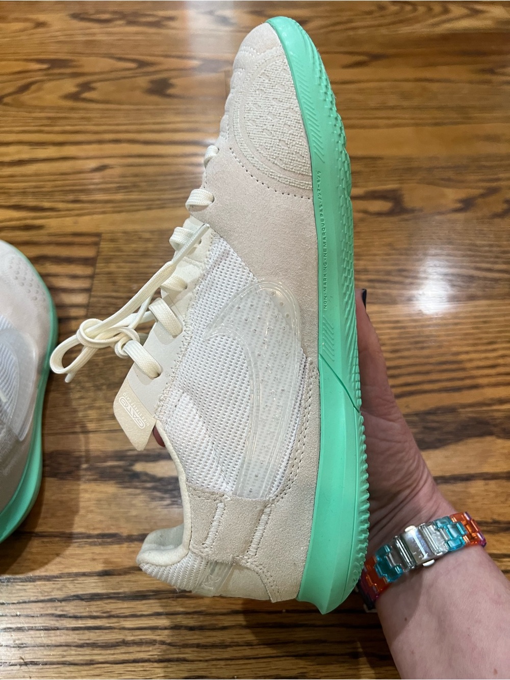 Nike Streetgato Indoor Soccer Shoes Streetwear Summit White/Green Glow W6.5/5Y - Picture 12 of 16